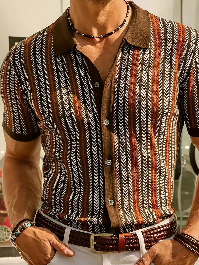 Chester - Kurzarm-Strickhemd für Männer für den Sommer