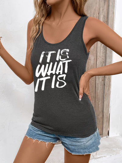 Tanktop Es ist, was es ist Ärmellos, Sommer Lässiges Oberteil