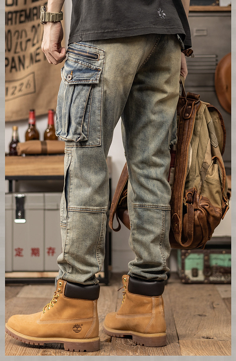Matthew - Cargohose aus Vintage-Denim
