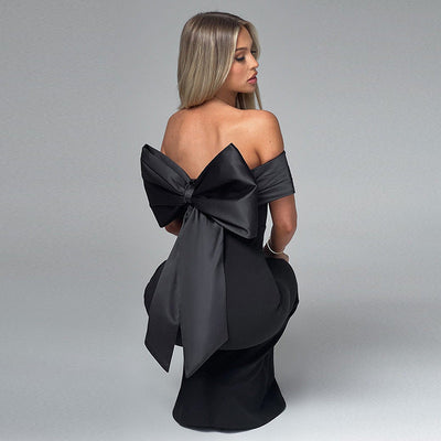 Bianca - Stilvolles schulterfreies Maxikleid