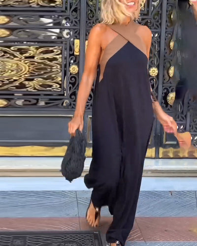 SIENNA | Elegantes Kleid mit offener Rückseite und modischem Querhals