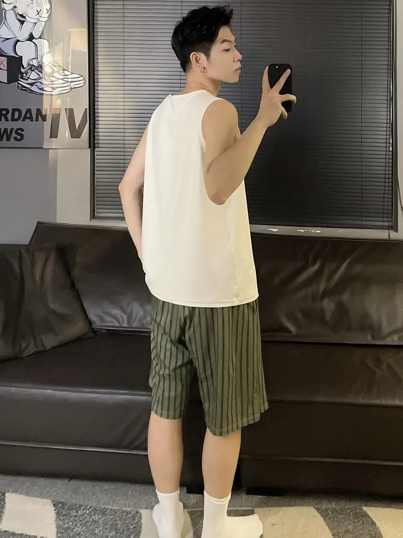 Robert - Pyjama-Set mit Cartoon-Print für Herren