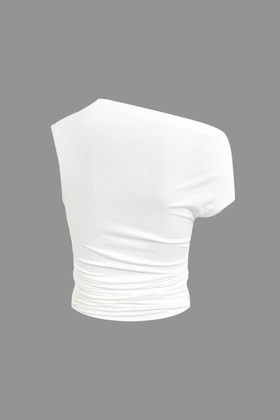 Athena | One-Shoulder Top & Drapierter Minirock – Perfekt für glamouröse Auftritte