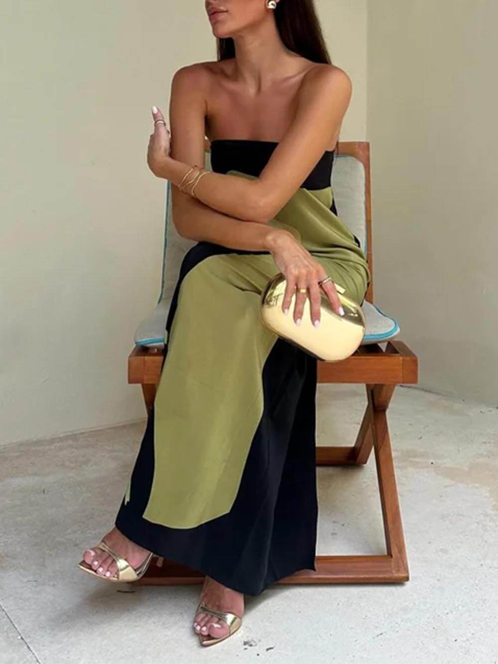 Gina - Atemberaubendes schulterfreies Maxikleid