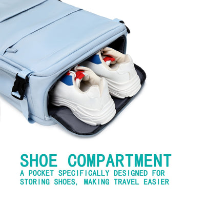 Reiserucksack mit Schuhfach und Laptopfach und verstellbaren Trägern