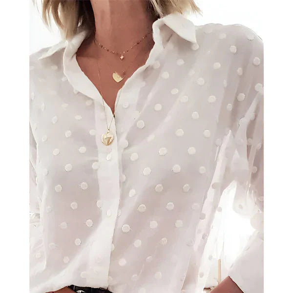 Kalina - elegante bluse mit polka dots