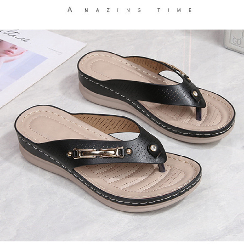 Melissa – Boho Sponge Cake Strand-Sandalen