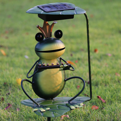 GardenFrog Solarbetriebene Dekorative Leuchte – Verspielte Außenstehleuchte