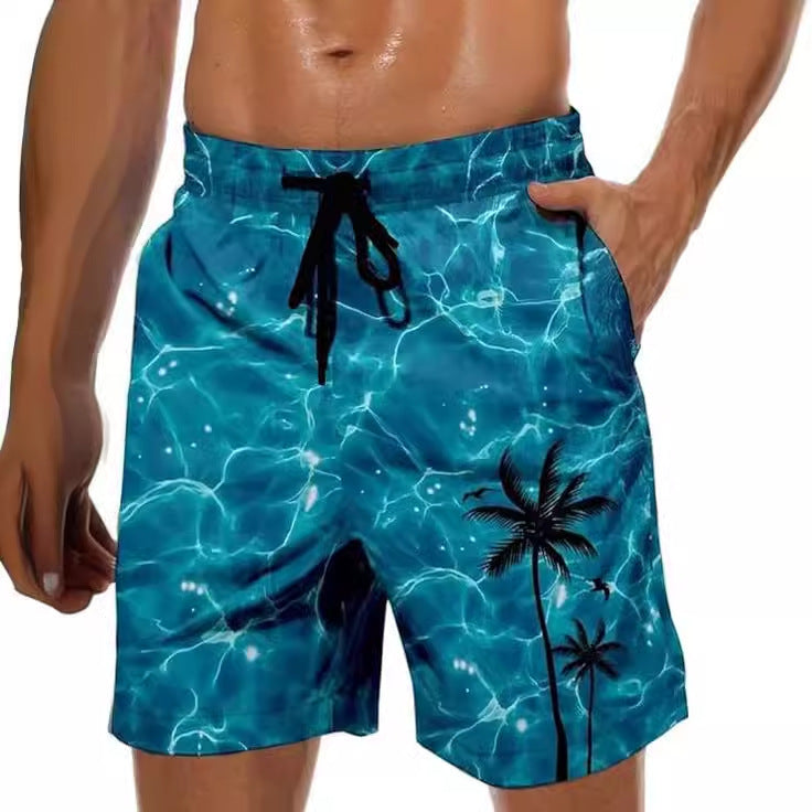 Philip – 3D Gedruckte Sommer-Shorts mit Hawaii-Muster