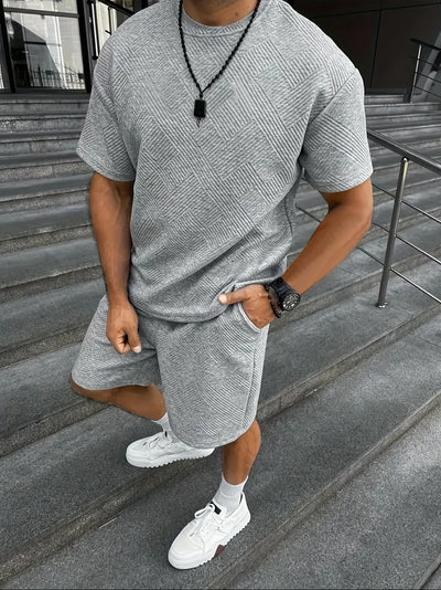 Dean - Herren-Set aus Rundhalshemd und Shorts