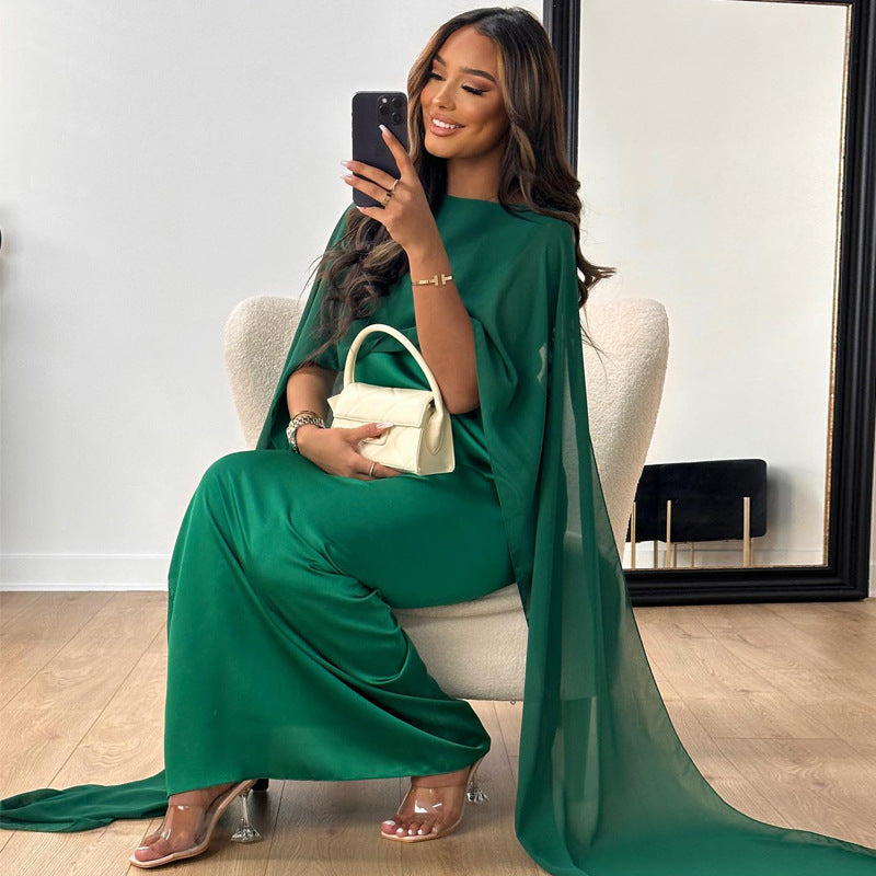 Margaret – Chiffon-Kleid mit weitem Saum