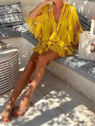 Lara - Weiches, lässiges Minikleid mit V-Ausschnitt