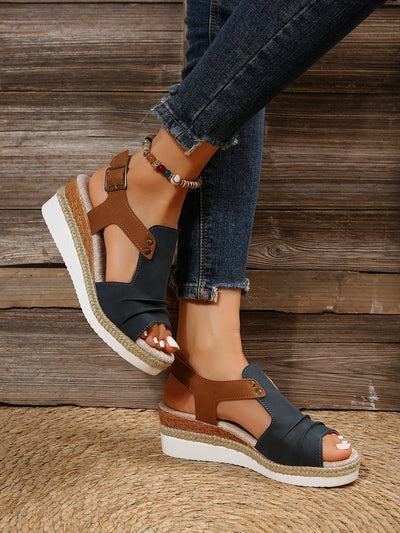 Simone - Komfortable Damen Sandalen mit Keilabsatz