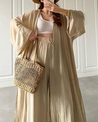 Lässiges Zweiteiler-Set Damen mit Weste und Hose – Thalia