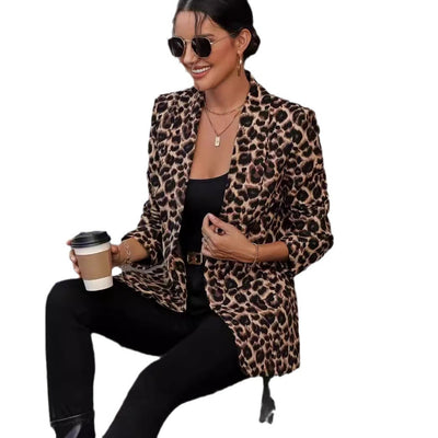 Joy – Leopard Print Damenjacke im Slim Fit