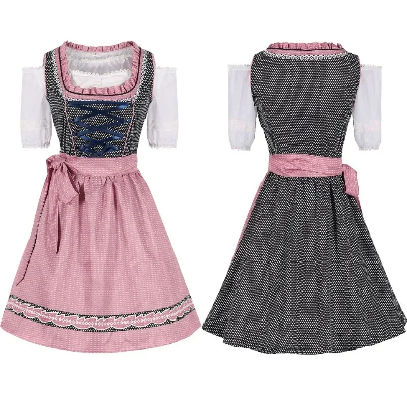 Damen Rosa Oktoberfest Dirndl Kleid