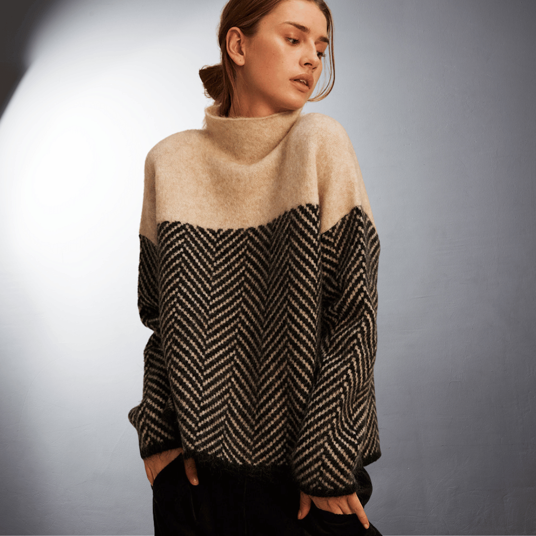 Ebba | Nachhaltiger Baumwoll-Turtleneck-Pullover