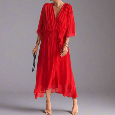 Dorselinde | Elegantes Maxikleid mit Femininem Ausschnitt