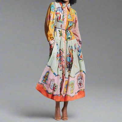 Veleda | Premium Maxikleid mit elegantem V-Ausschnitt