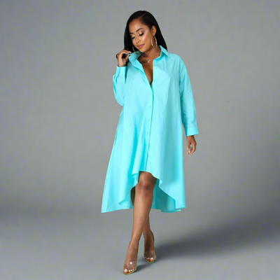 Gisberta | Elegantes Hemdkleid mit fließendem Premiumstoff für stilvolle Herbsttage