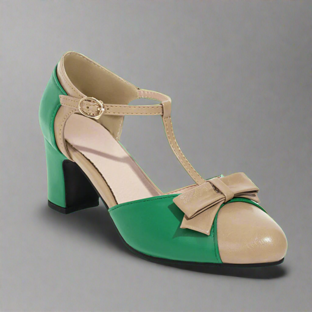Quelharda | Retro T-Strap Pumps für Sommer