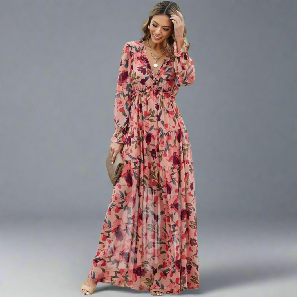 Winelisa | Elegantes Kleid mit Langen Ärmeln