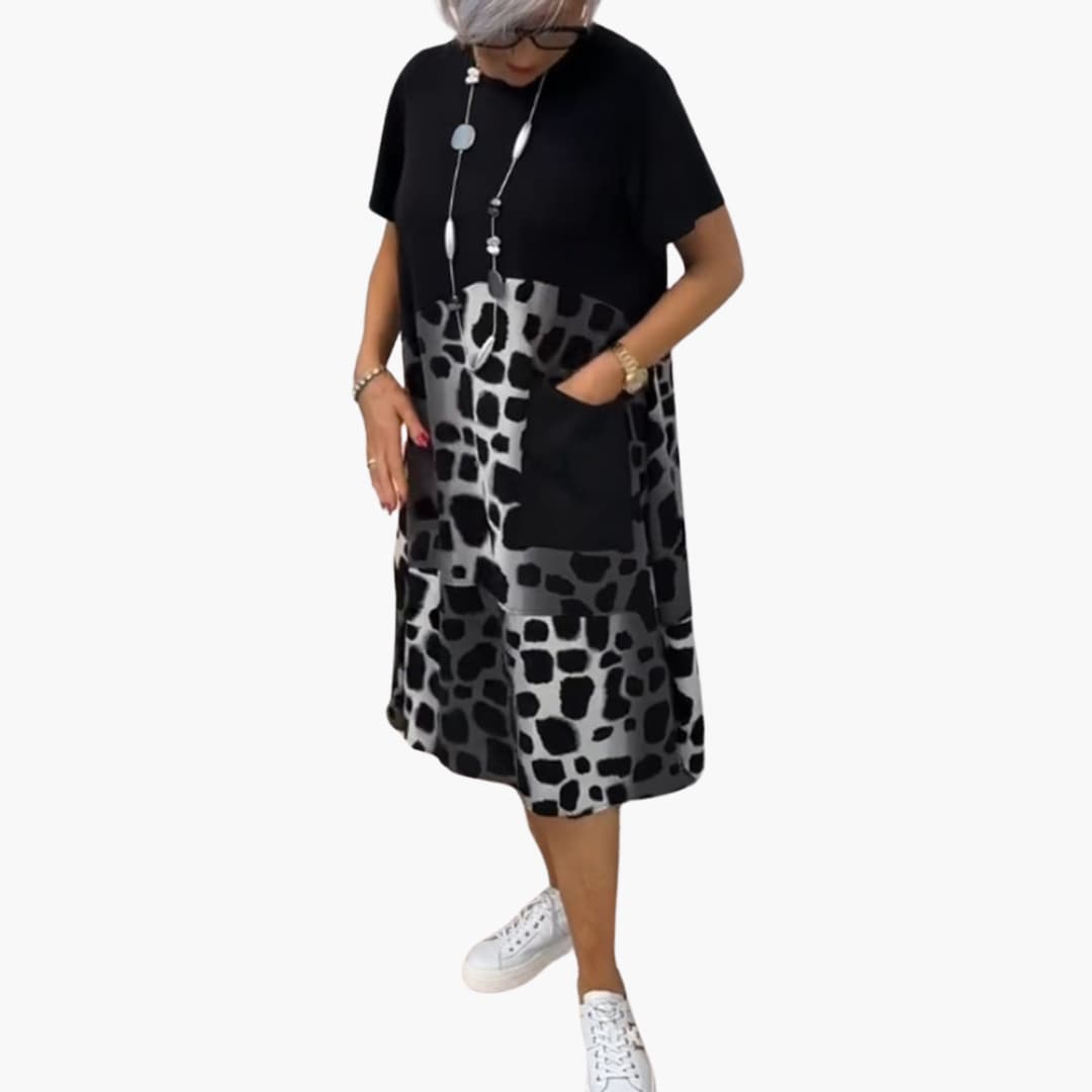 Sommerkleid Damen - Lockeres Freizeitkleid mit Musterprint