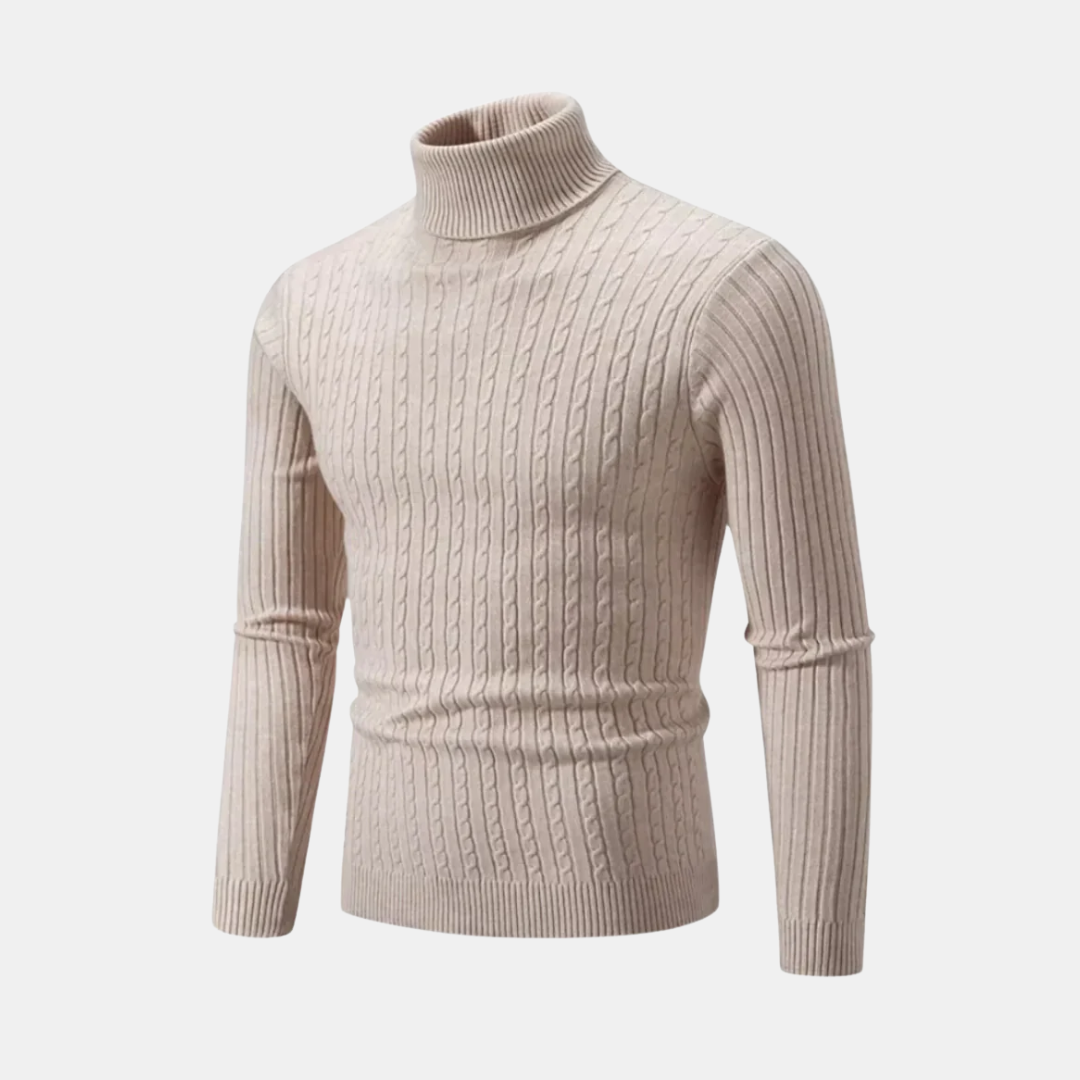 Antonio™ | Strickpullover mit Rollkragen und Zopfmuster