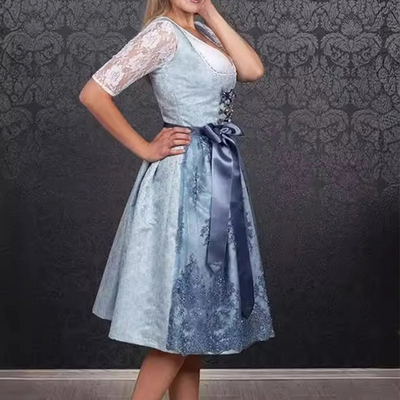 Damen Klassisches Oktoberfest Dirndl Kleid