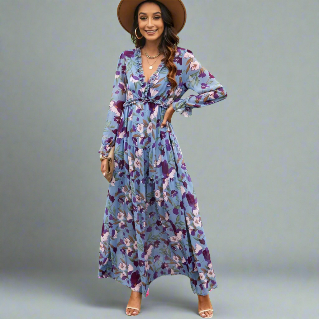 Winelisa | Elegantes Kleid mit Langen Ärmeln