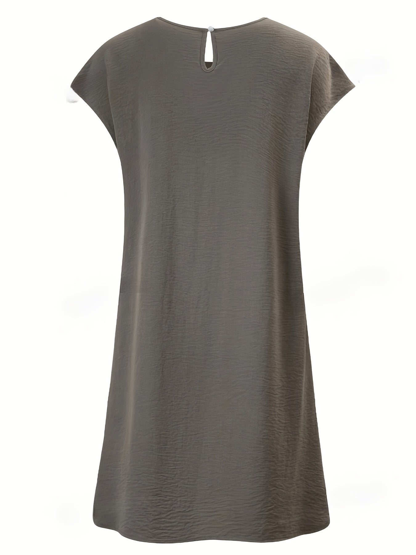 Elegantes Midi-Kleid mit Fledermausärmeln & Taschen