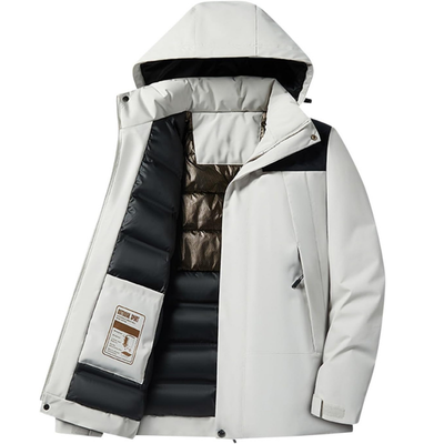 Skijacke mit Kapuze und Taschen | Winterjacke