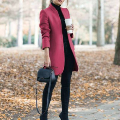 Mantel mit Stehkragen für Damen