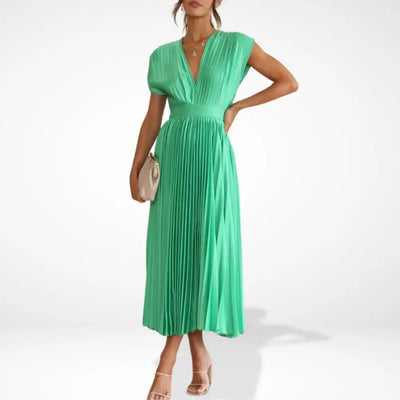 Serena Elegante Plissierte Maxikleid