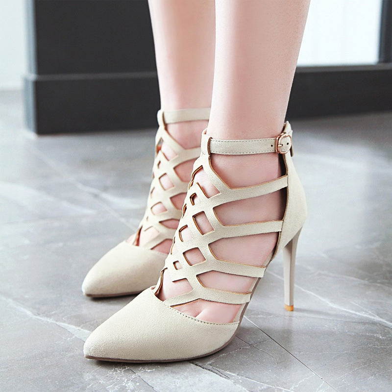 Mandy – Römische High-Heel-Schuhe mit Cutouts