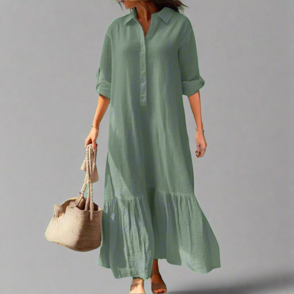 Athelia | Elegantes Frühlings-Hemdkleid aus leichtem Premiumstoff