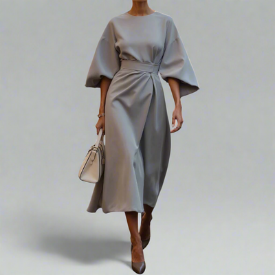 Veronike | Elegantes Kleid mit Laternenärmeln und Gürtel