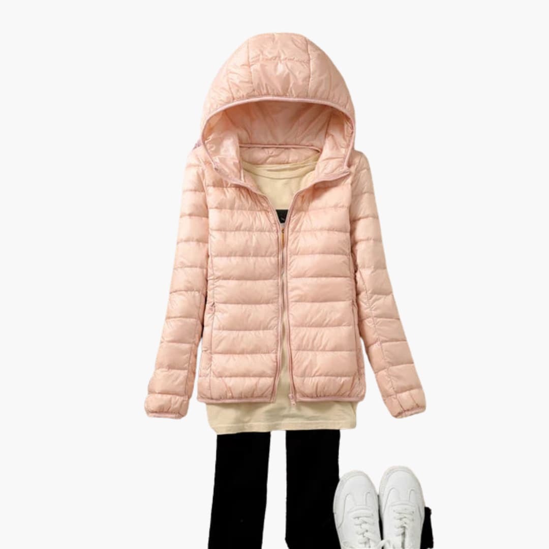 Ultraleichte Daunenjacke mit Kapuze für Damen