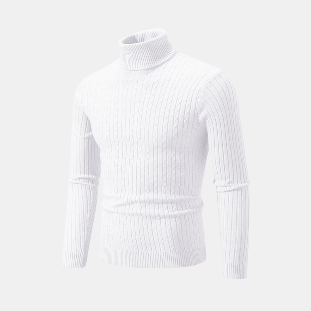 Antonio™ | Strickpullover mit Rollkragen und Zopfmuster