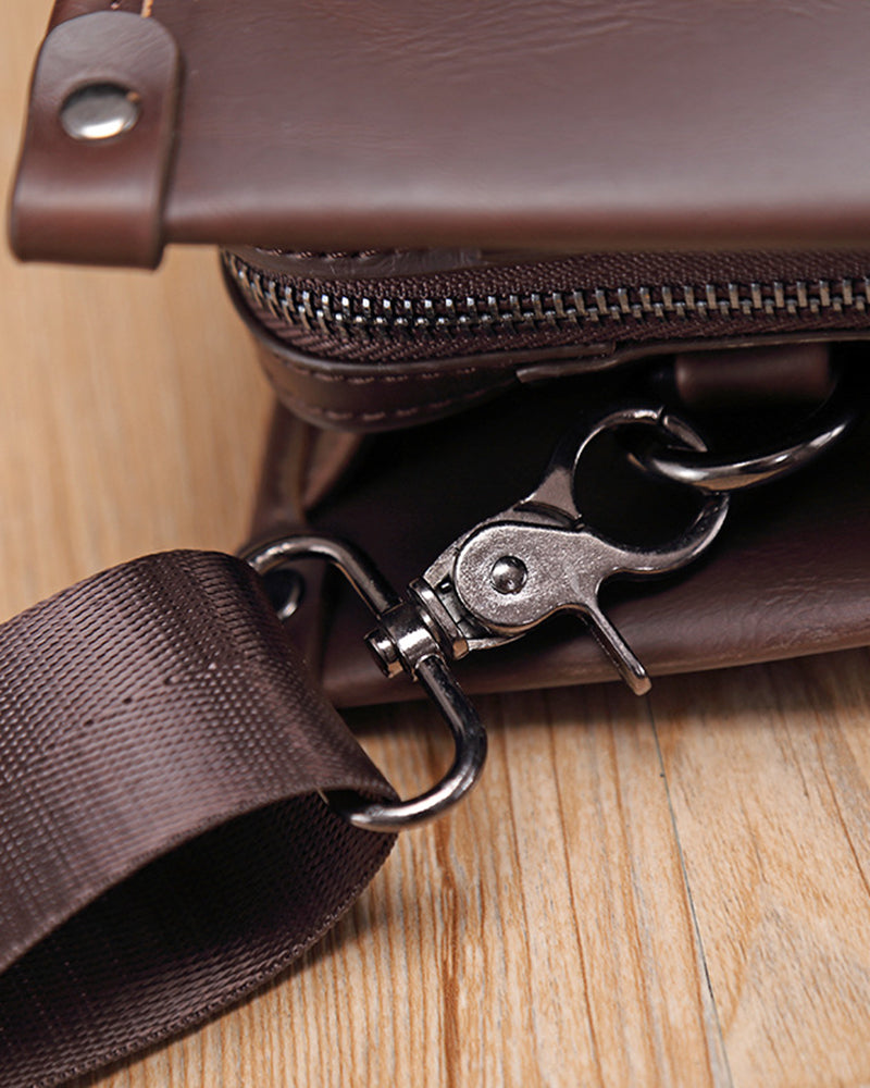 Jane | Elegante Aktentasche für Damen aus braunem Kunstleder Business-Tasche