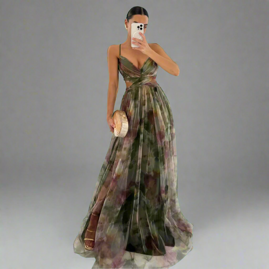 Helmine | Elegantes Maxikleid mit Blumenprint