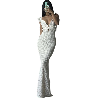 Julia – Rückenfreies Spitzenkleid im Slim Fit