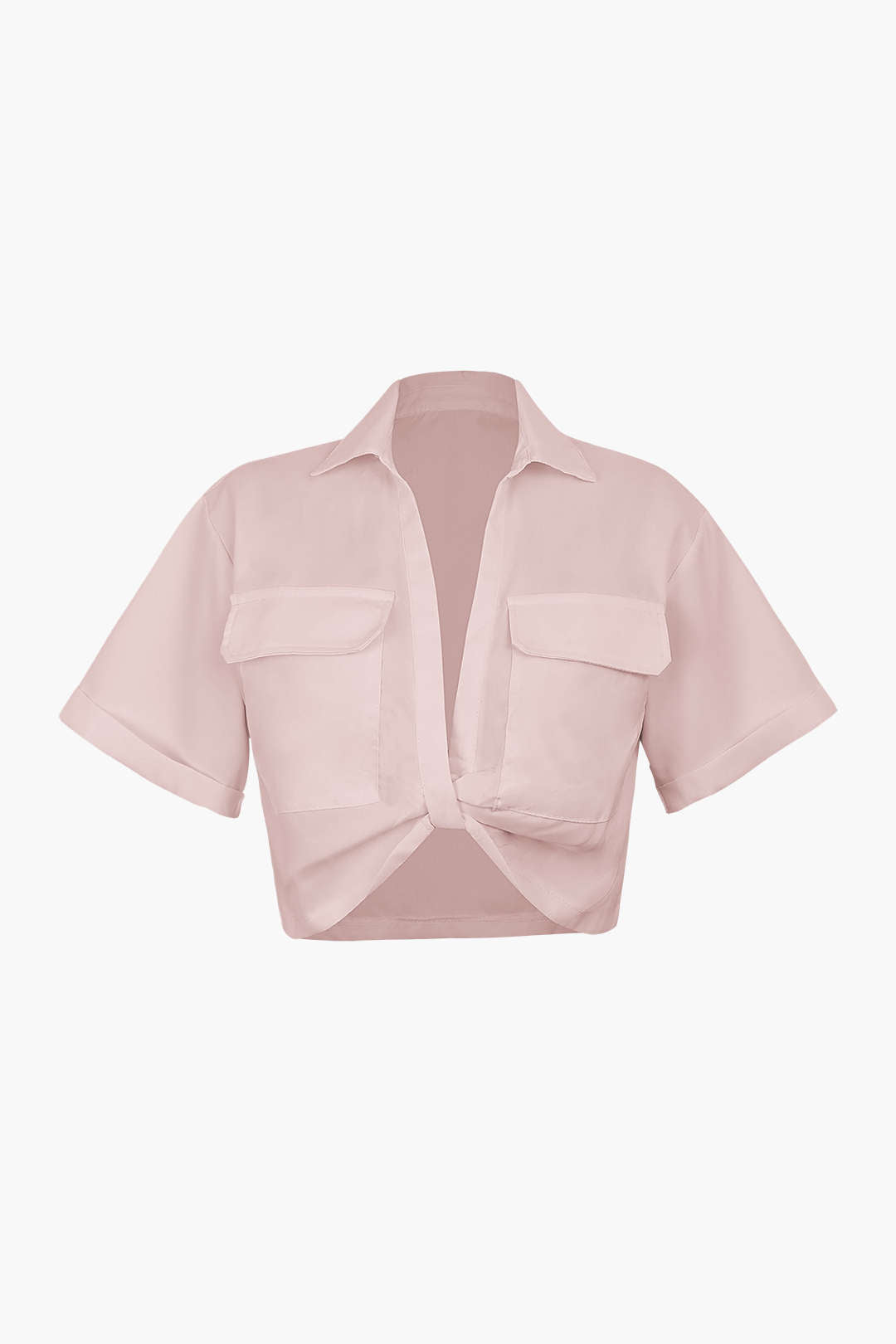 Janice | Stylisches Kurzarm Crop Shirt mit kragen