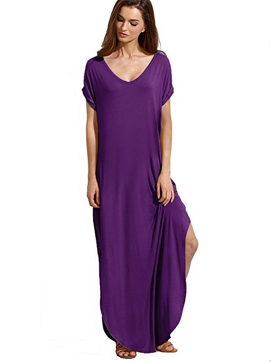 Adele – Langes Strandkleid mit Seitenschlitz