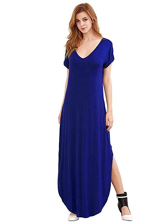 Adele – Langes Strandkleid mit Seitenschlitz