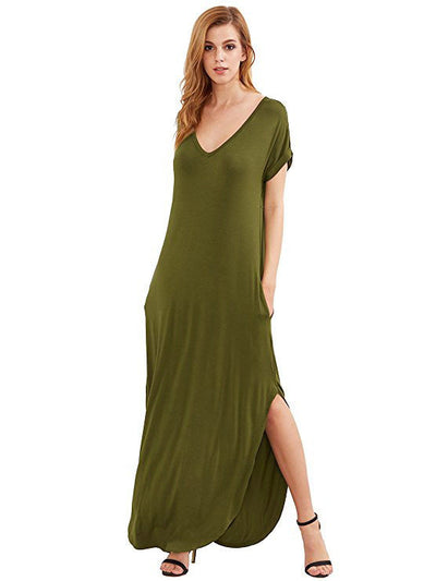 Adele – Langes Strandkleid mit Seitenschlitz