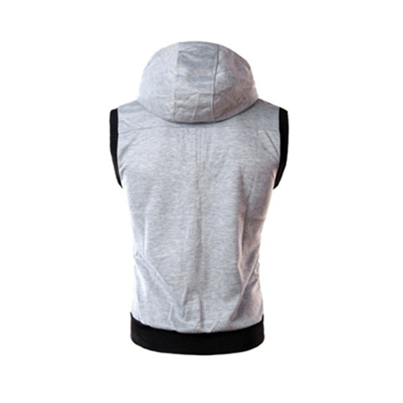 Toby – Herren Weste mit Reißverschluss Kapuzenpullover ärmellos