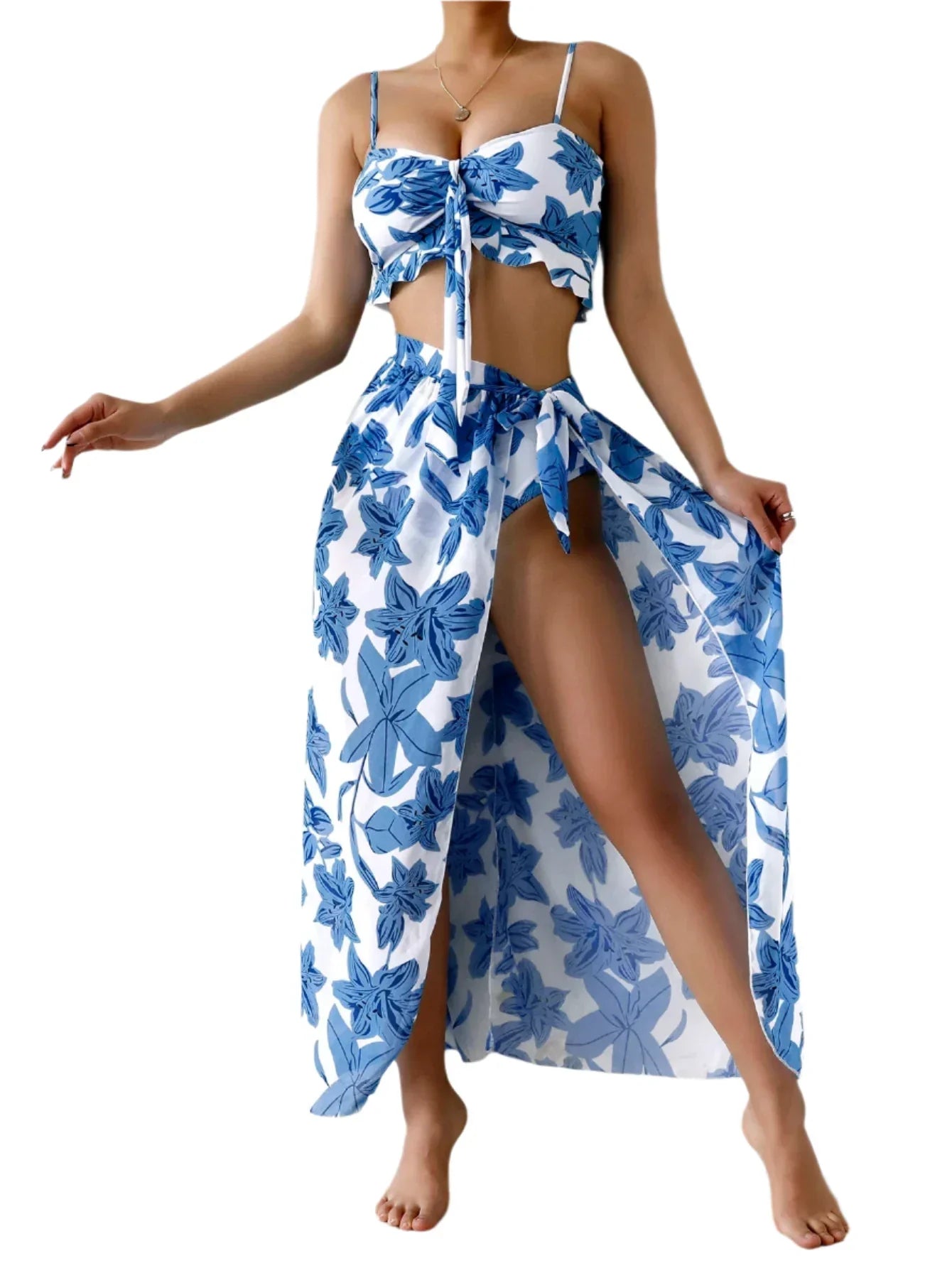 Minerva - Blütenmuster 3-teiliges Sommer-Set