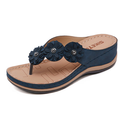 Grace – Retro Blumen-Sandalen für Damen