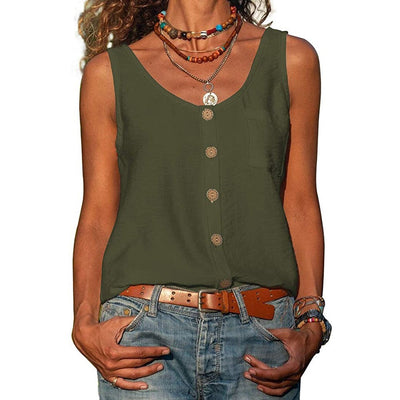 Lässiges Damen-Sommer-Top mit Knopfleiste – Ideal für Freizeit & Urlaub